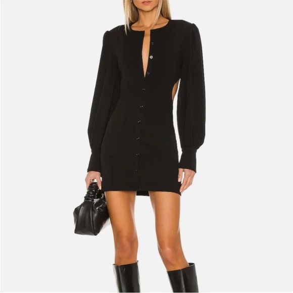 Lovers and Friends Black Open Back Mini Dress- Small - Picture 1 of 9